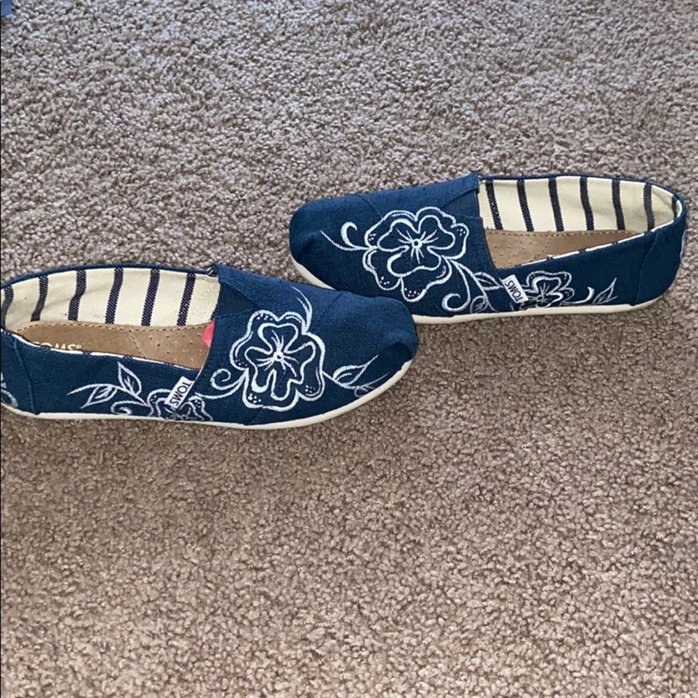 Toms blue slip on shoes 6 - Picture 9 of 9